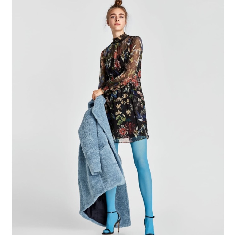ZARA Basic small floral print dress